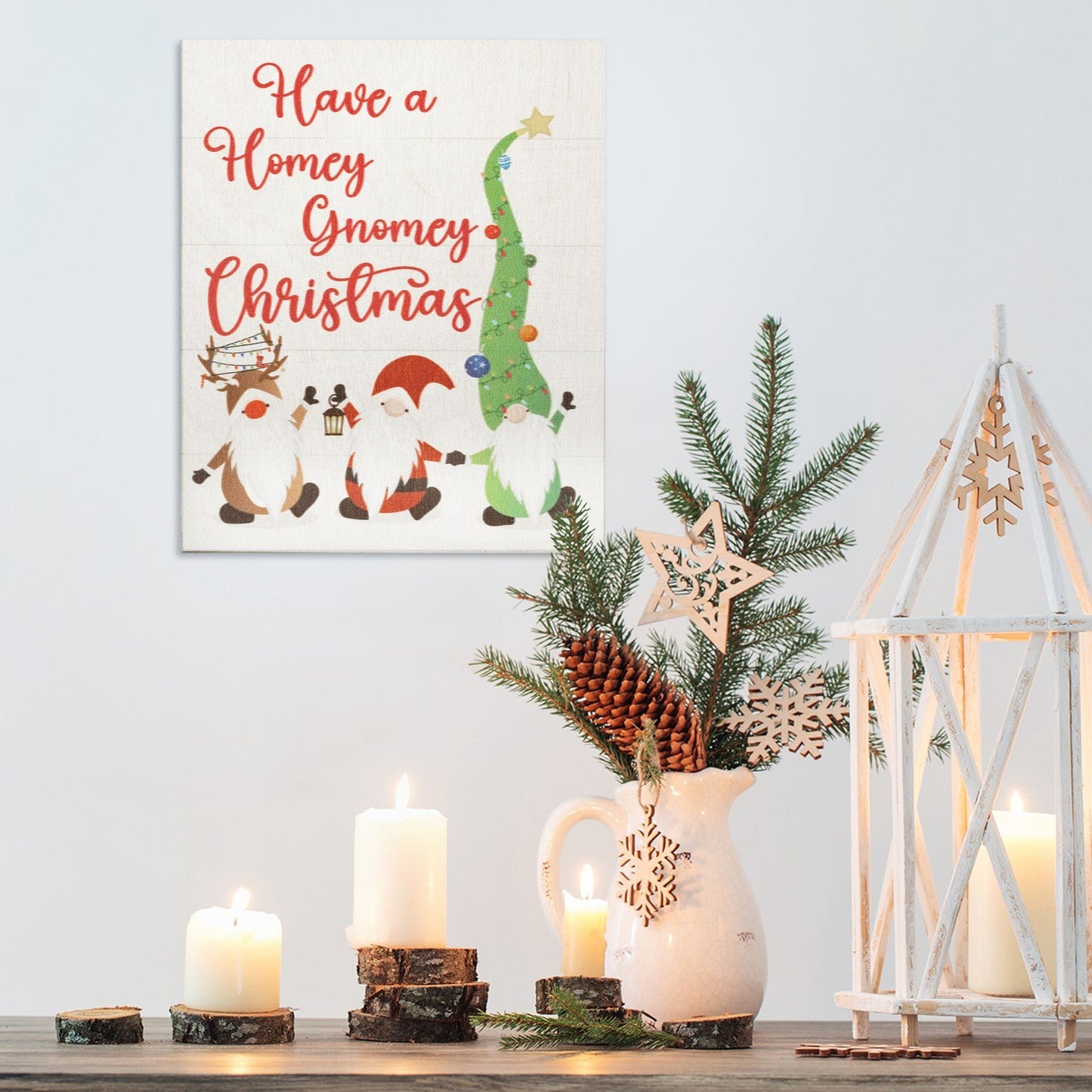 JennyGems Homey Gnomey Christmas, Cute Christmas Decor, Christmas Gift Sign