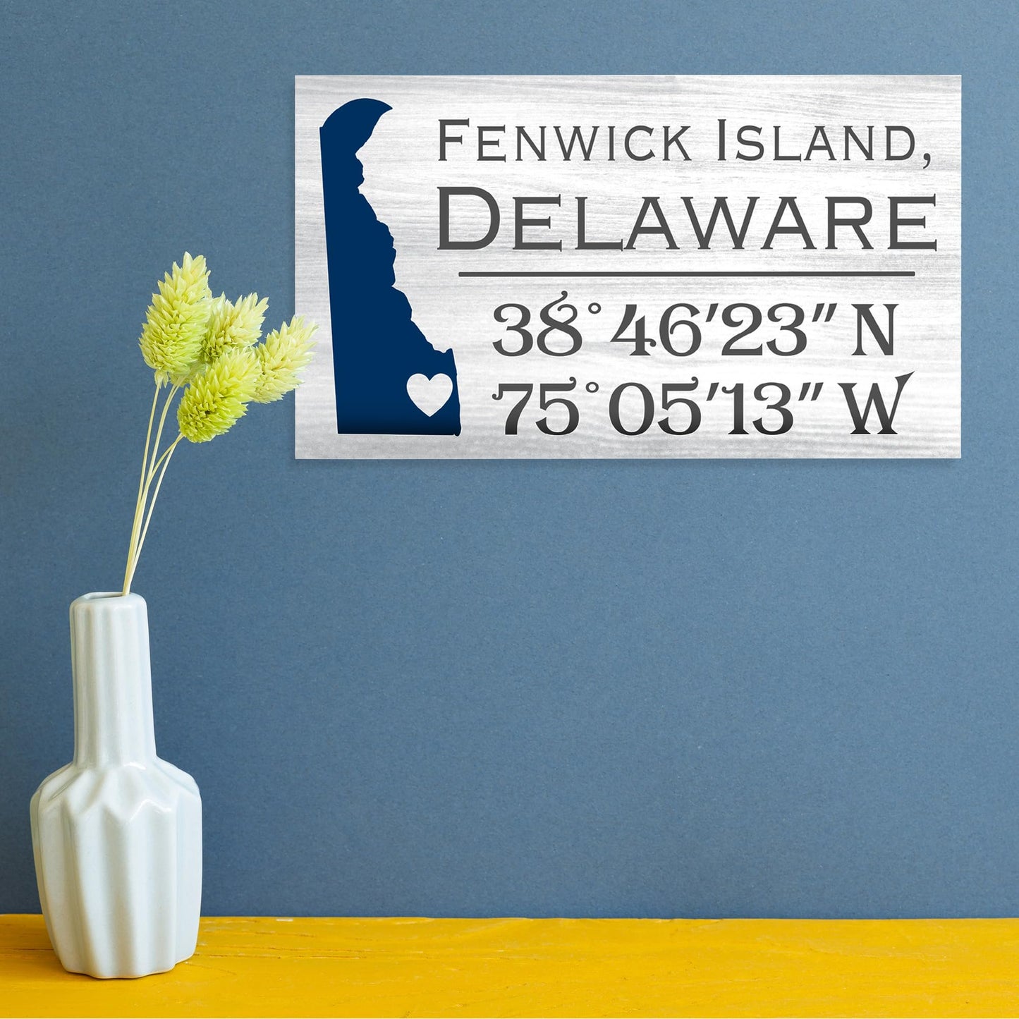 JennyGems Delaware Gifts, Fenwick Island Delaware Souvenirs, Delaware Sign, Delaware Decor, Beach Decor, Made in USA