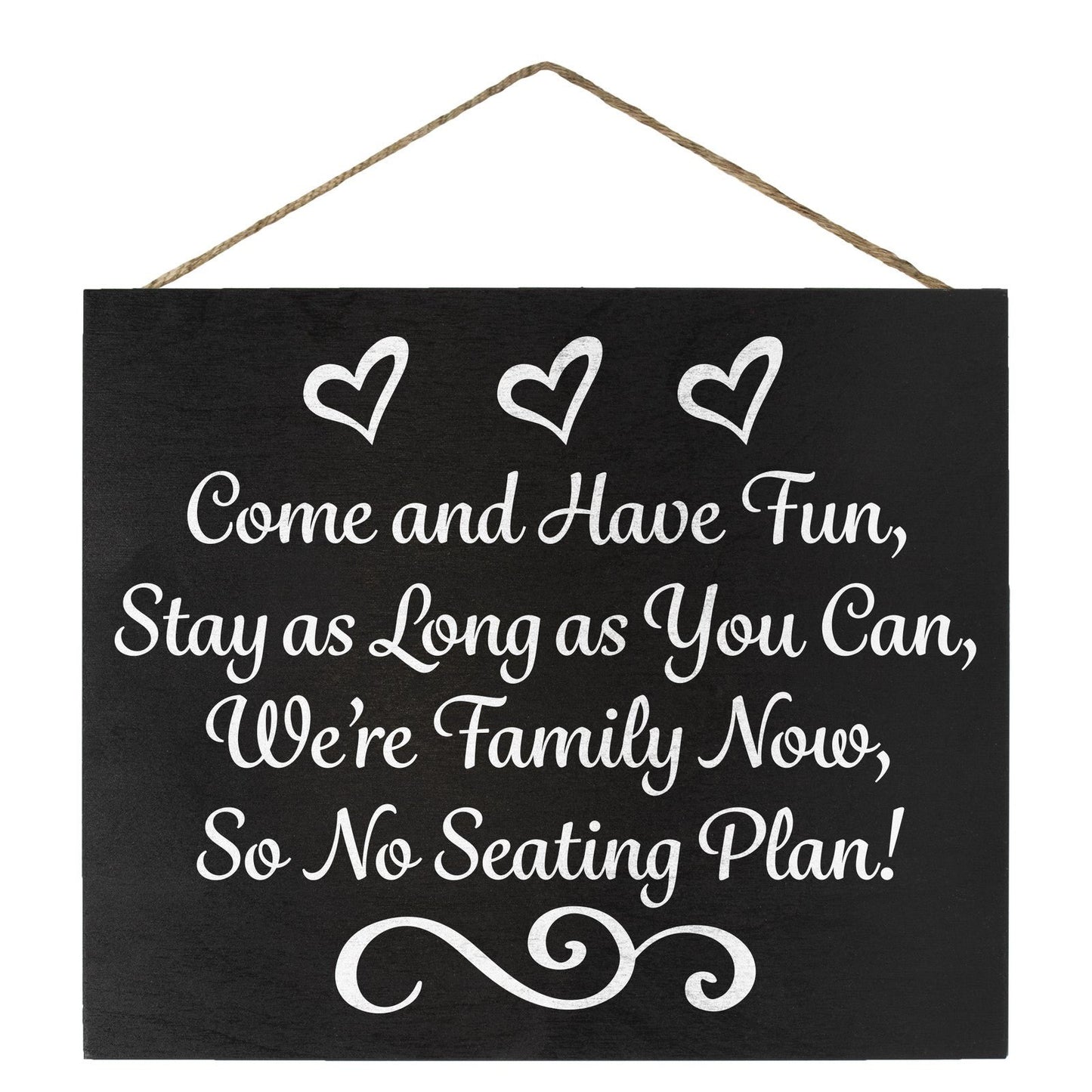 JennyGems Wedding Signs, Place Cards, Wedding Reception, No Seating Plan (Black)