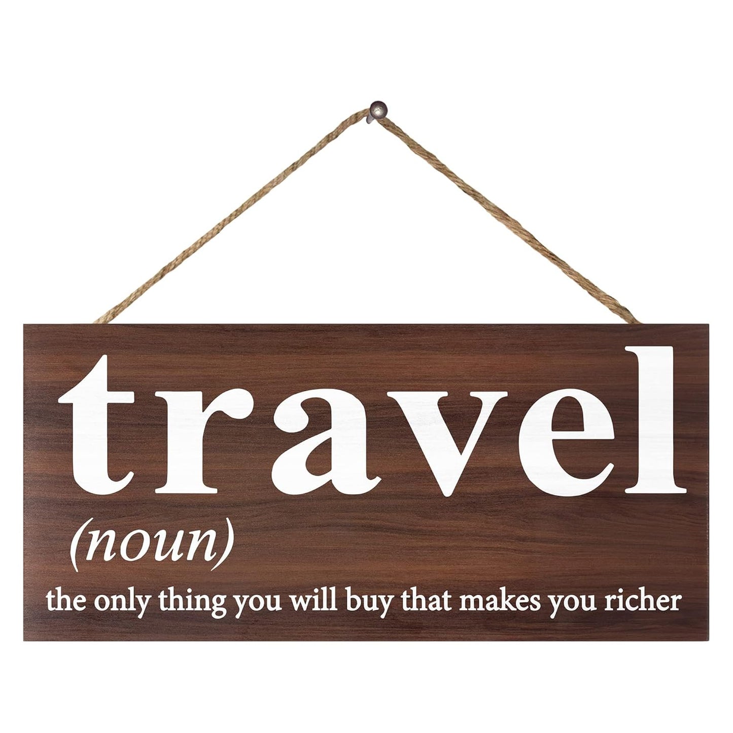 Travel the Only Thing You Will Buy That Makes You Richer Sign and Gift
