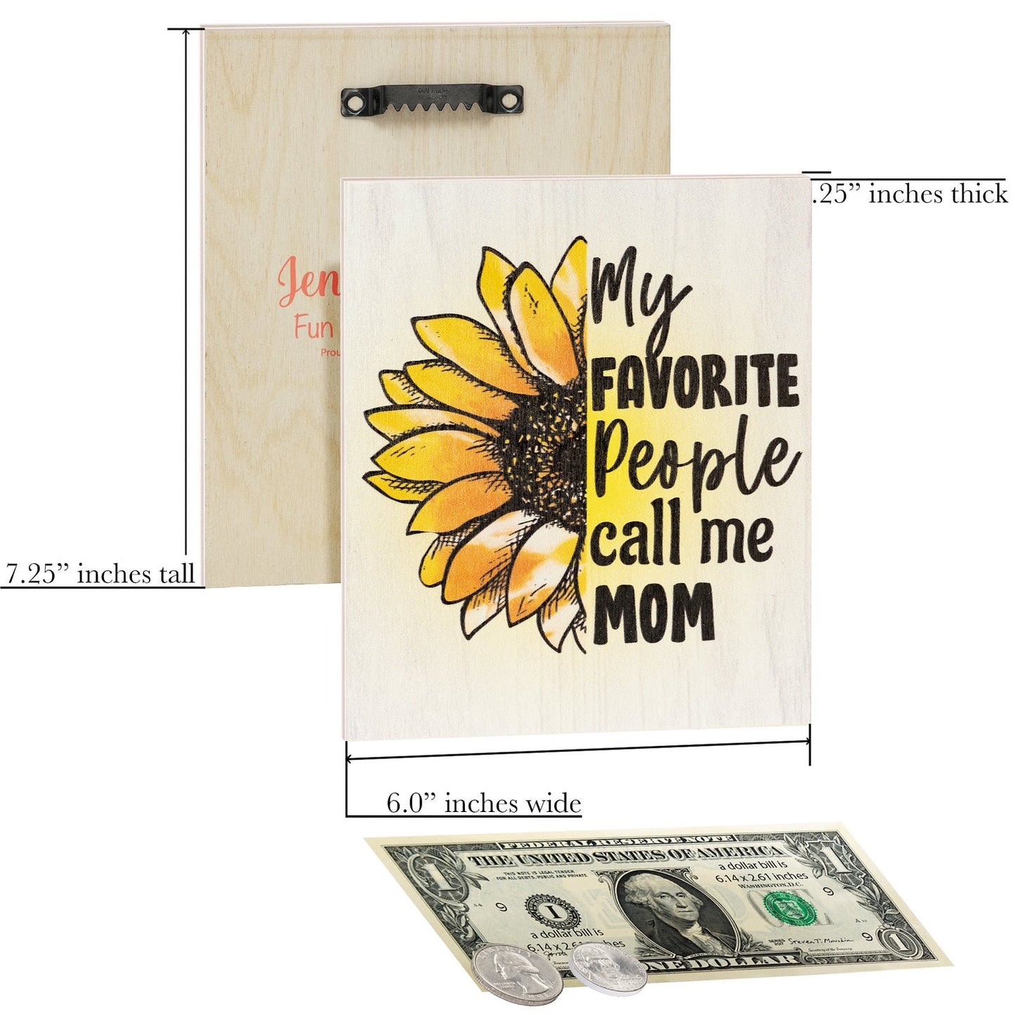 JennyGems Mom Gifts, My Favorite People Call Me Mom Sign, Mothers Day Gifts