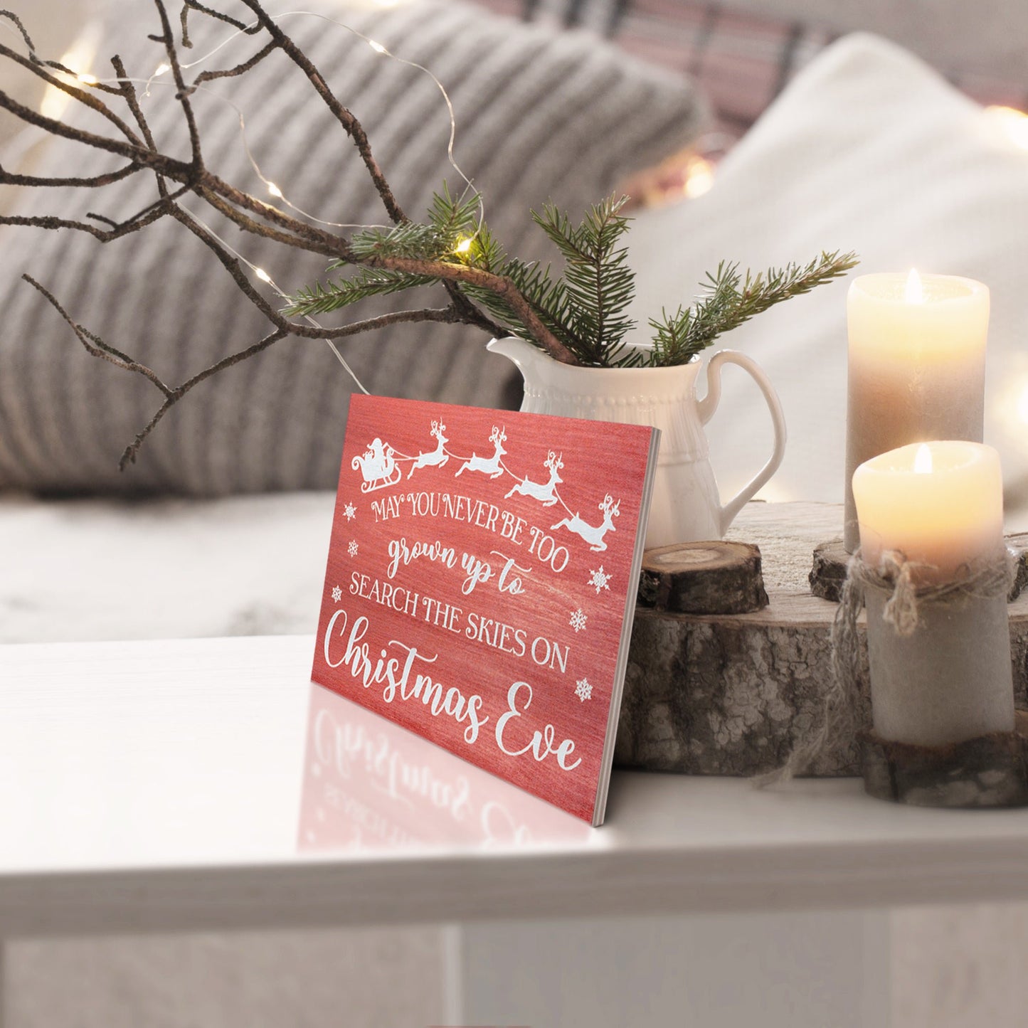 Skies On Christmas Eve Wood Sign, Christmas Decorations, Holiday Decor, Winter Decor, Christmas Gifts, American Made