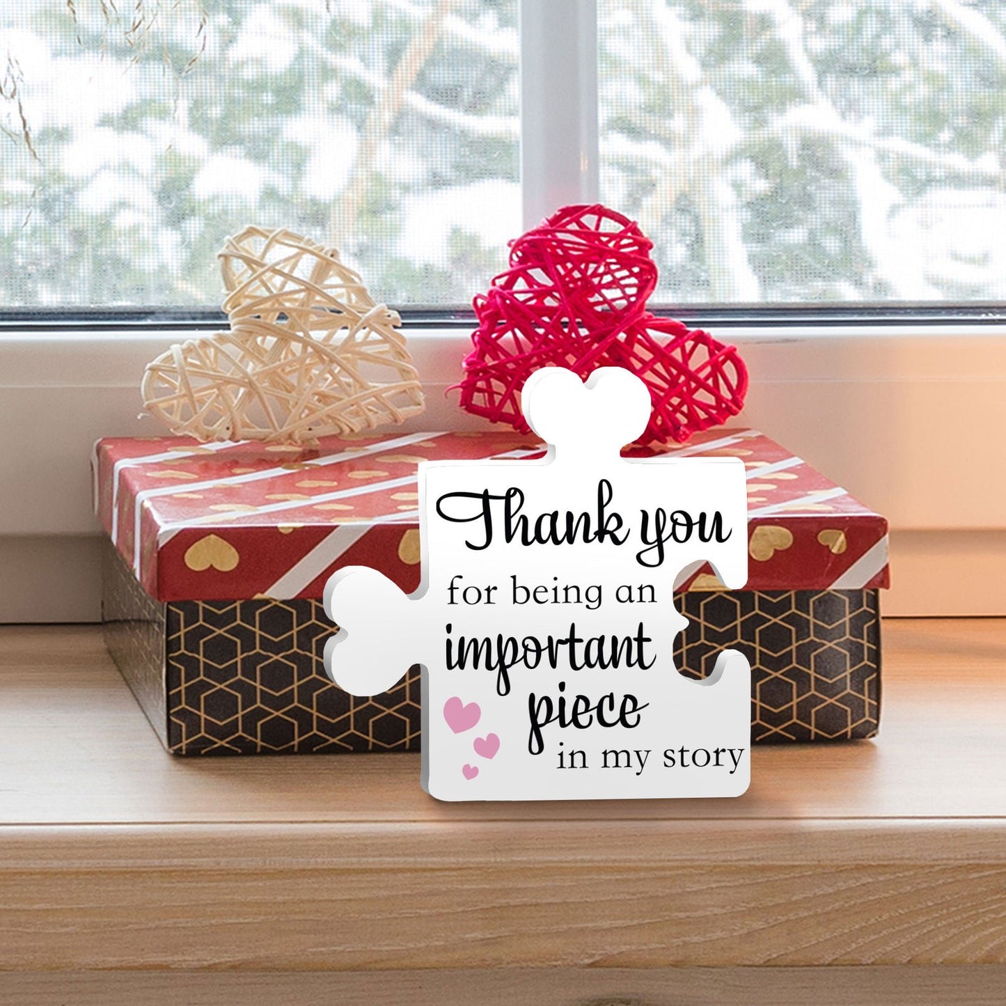 Thank You for Being an Important Piece in My Story Puzzle Sign, Gratitude Gift