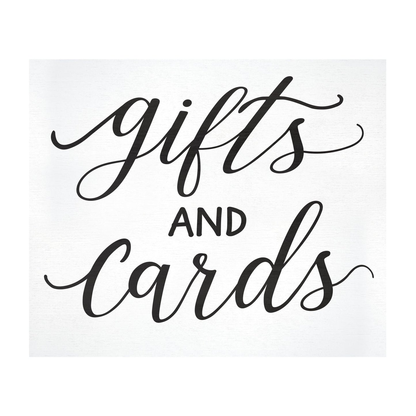 JennyGems Gifts and Cards Sign, Wedding Signs, Bridal Shower Party Decor (White)