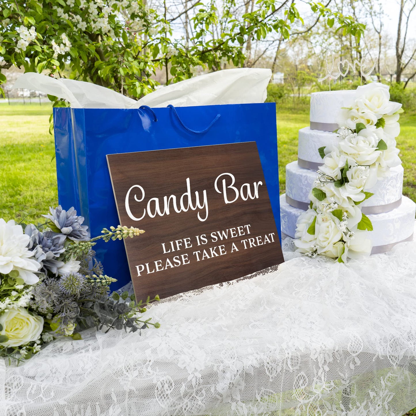 Candy Buffet Sign, Wedding and Event Decor, Black