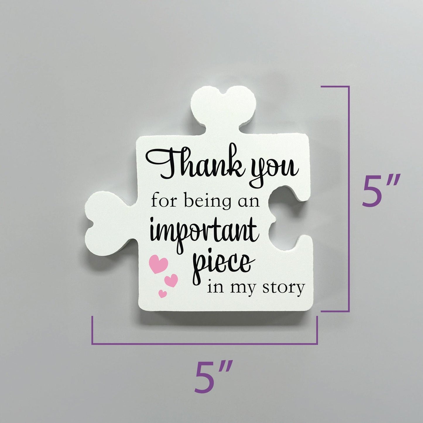 Thank You Puzzle Piece Sign: Sentimental Gift for Mentor, Spouse, Coworker