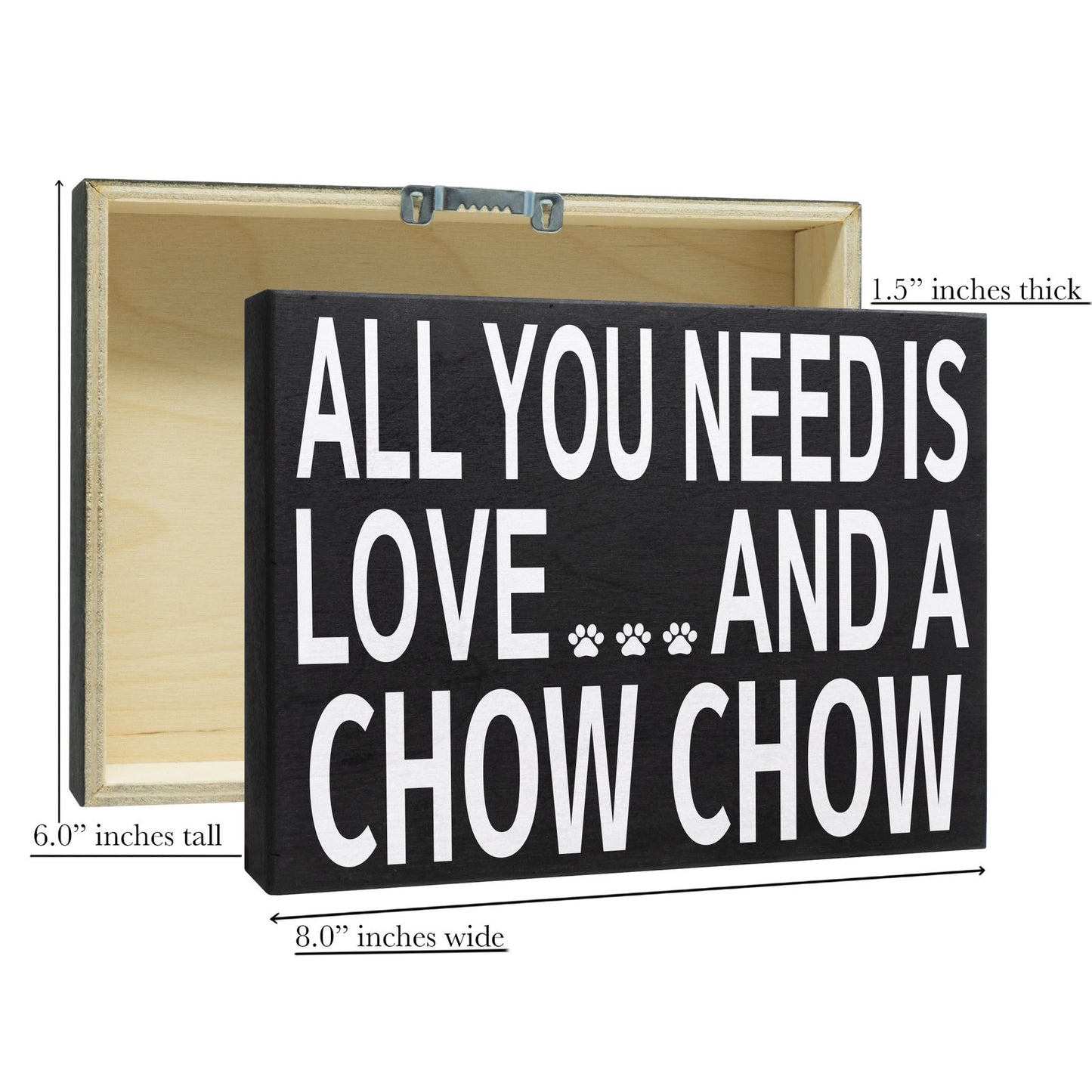 Love and a Chow Chow Wooden Sign, Dog Decor