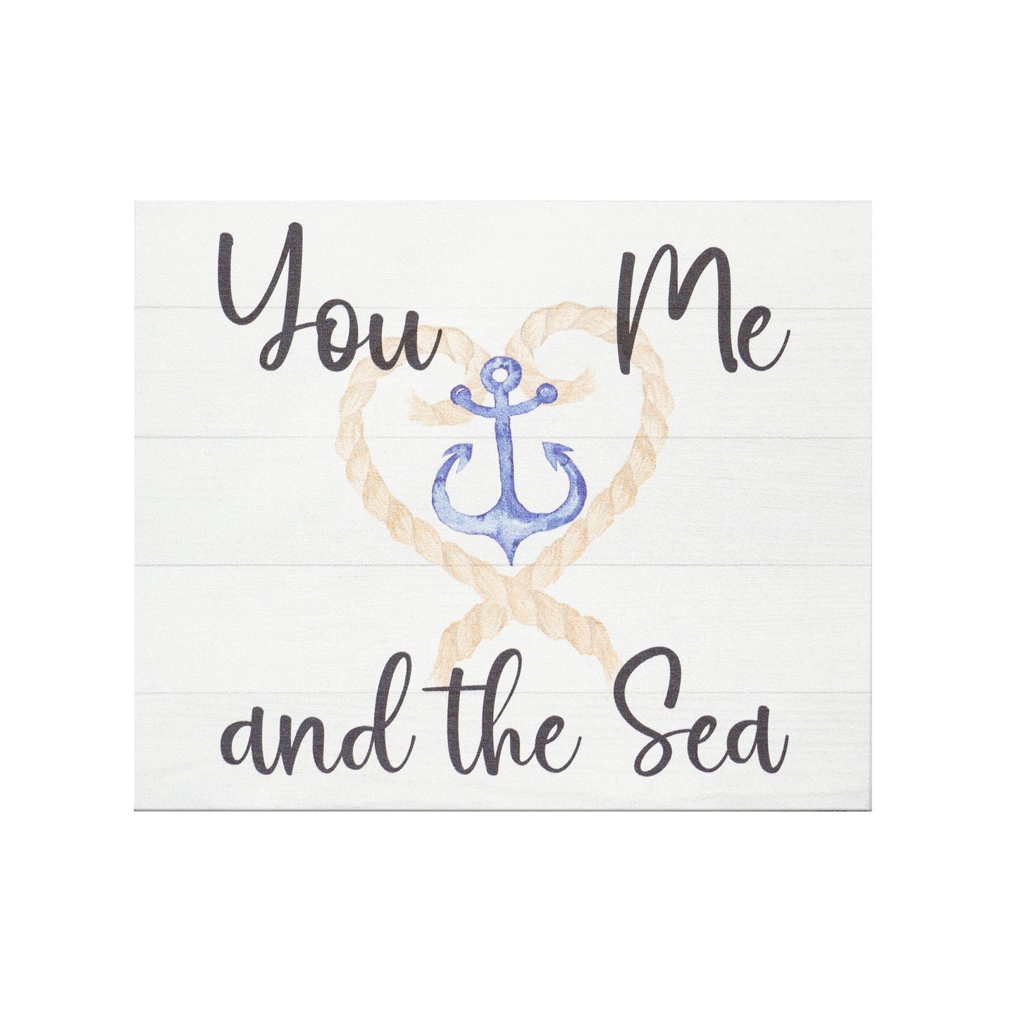 JennyGems Beach Rustic Farmhouse Sign, Inspirational Gifts You Me And the Sea