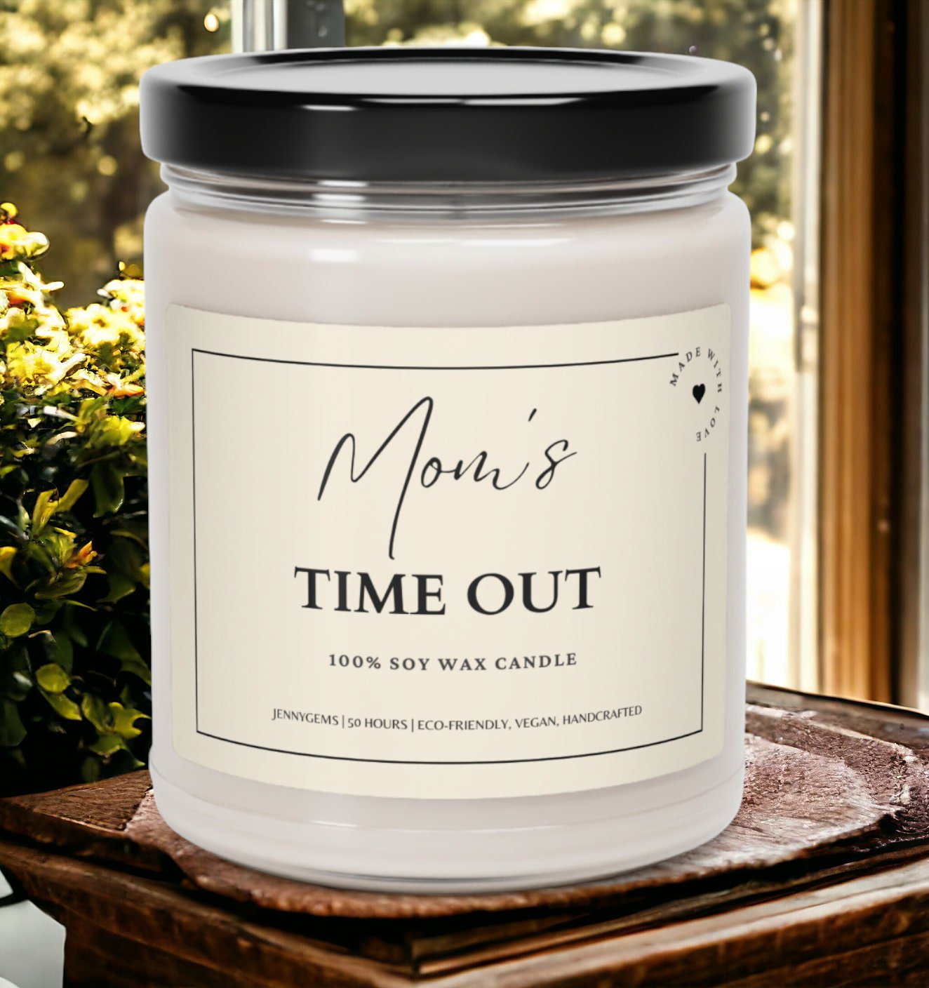Mom's Time Out Scented Candle: Funny New Mom Gift