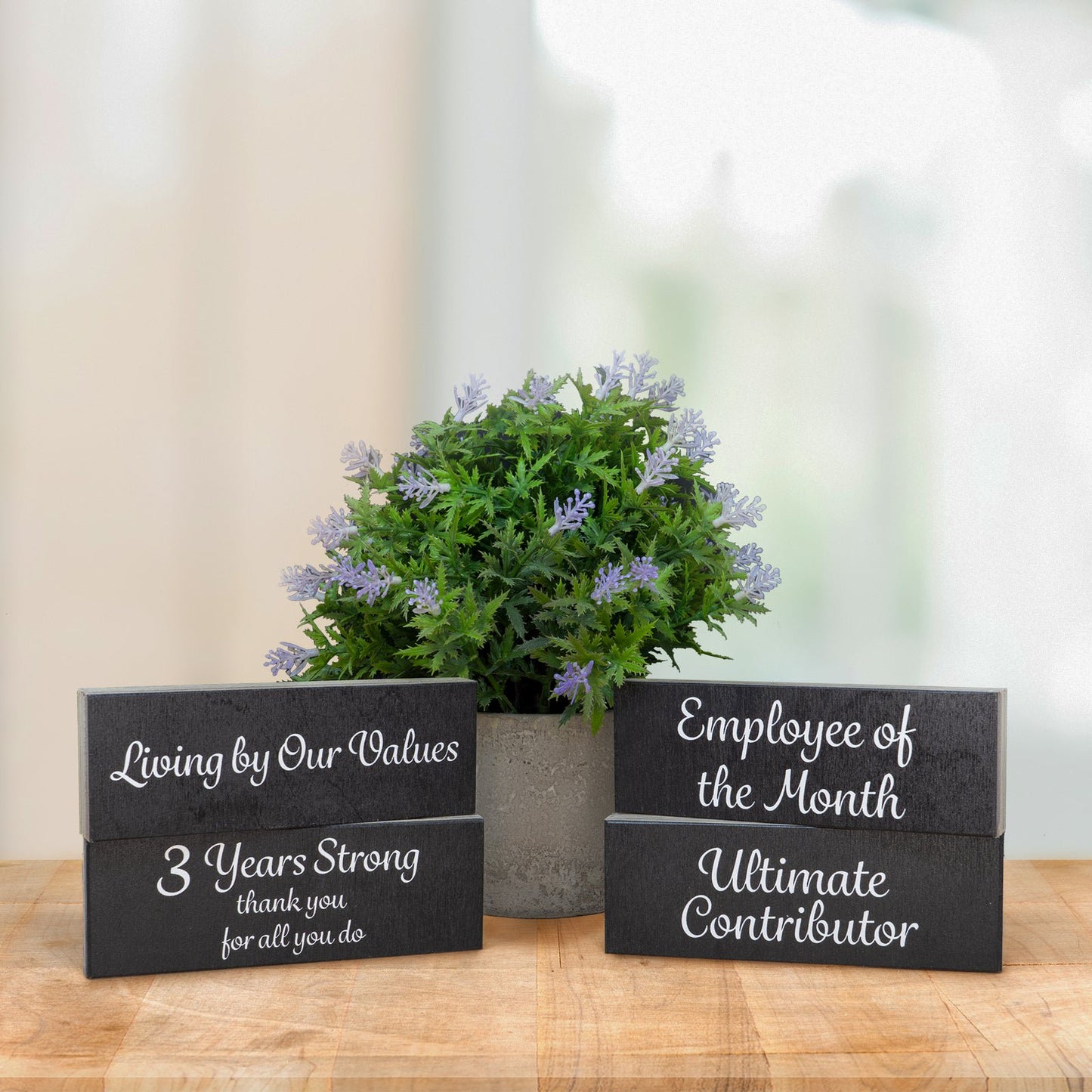 JennyGems Employee Anniversary/Motivation Gifts for Coworkers, Thank You Blocks