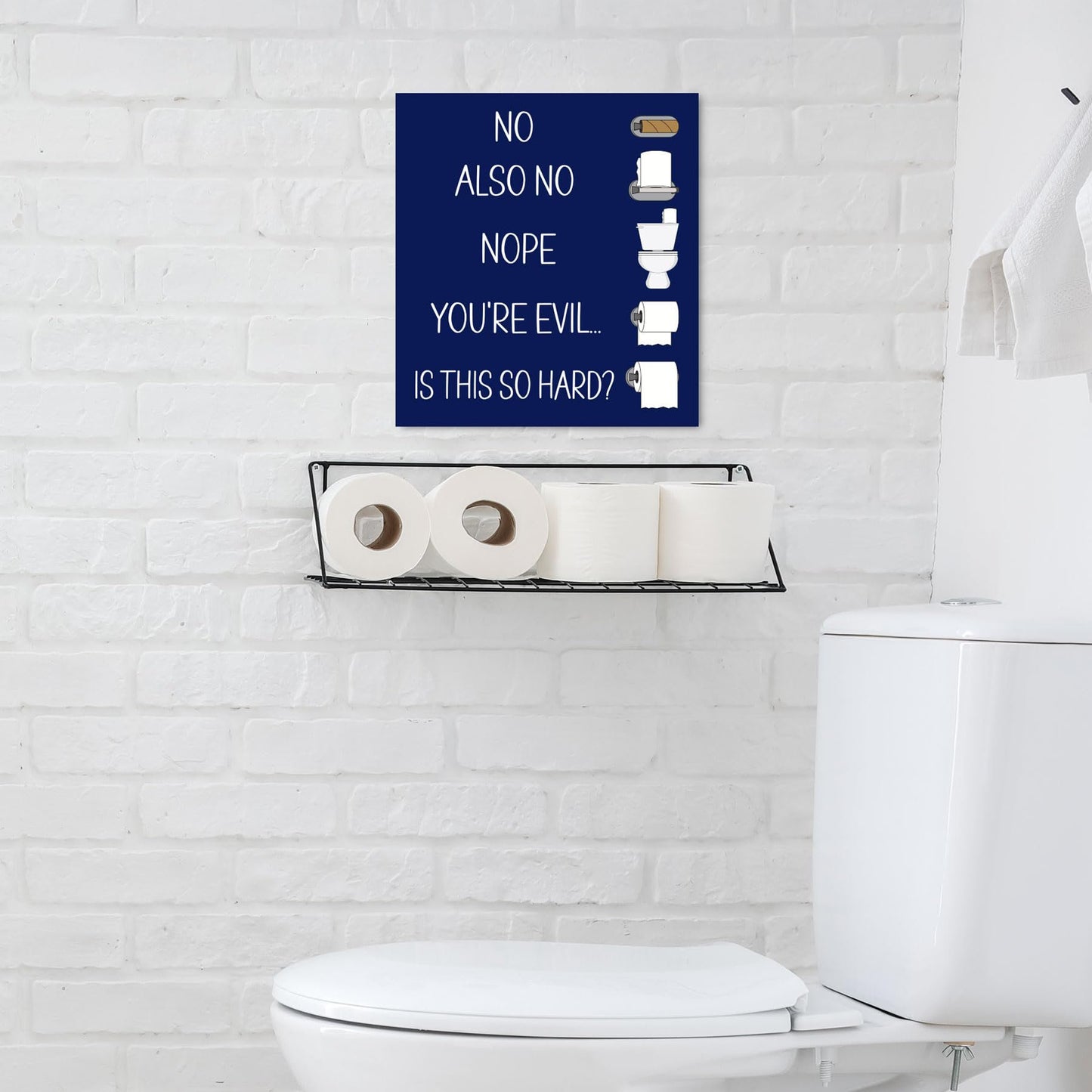 JennyGems Funny Bathroom Signs, Farmhouse Bathroom Wall Decor, Changing the Toilet Paper Farmhouse Bathroom Wall Art, Bathroom Decor, 10x12 Inch Wood Sign