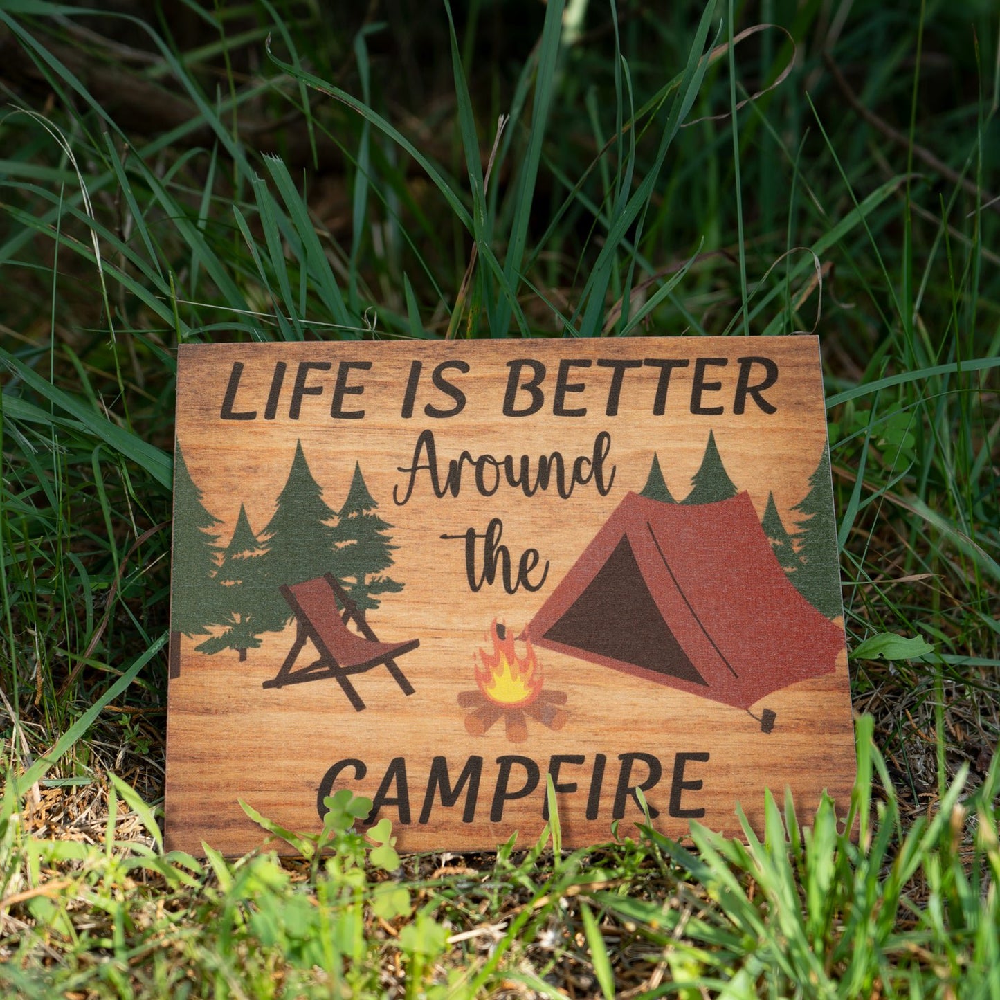 JennyGems Camper Gifts, Life Is Better Around the Campfire Sign, RV Decor