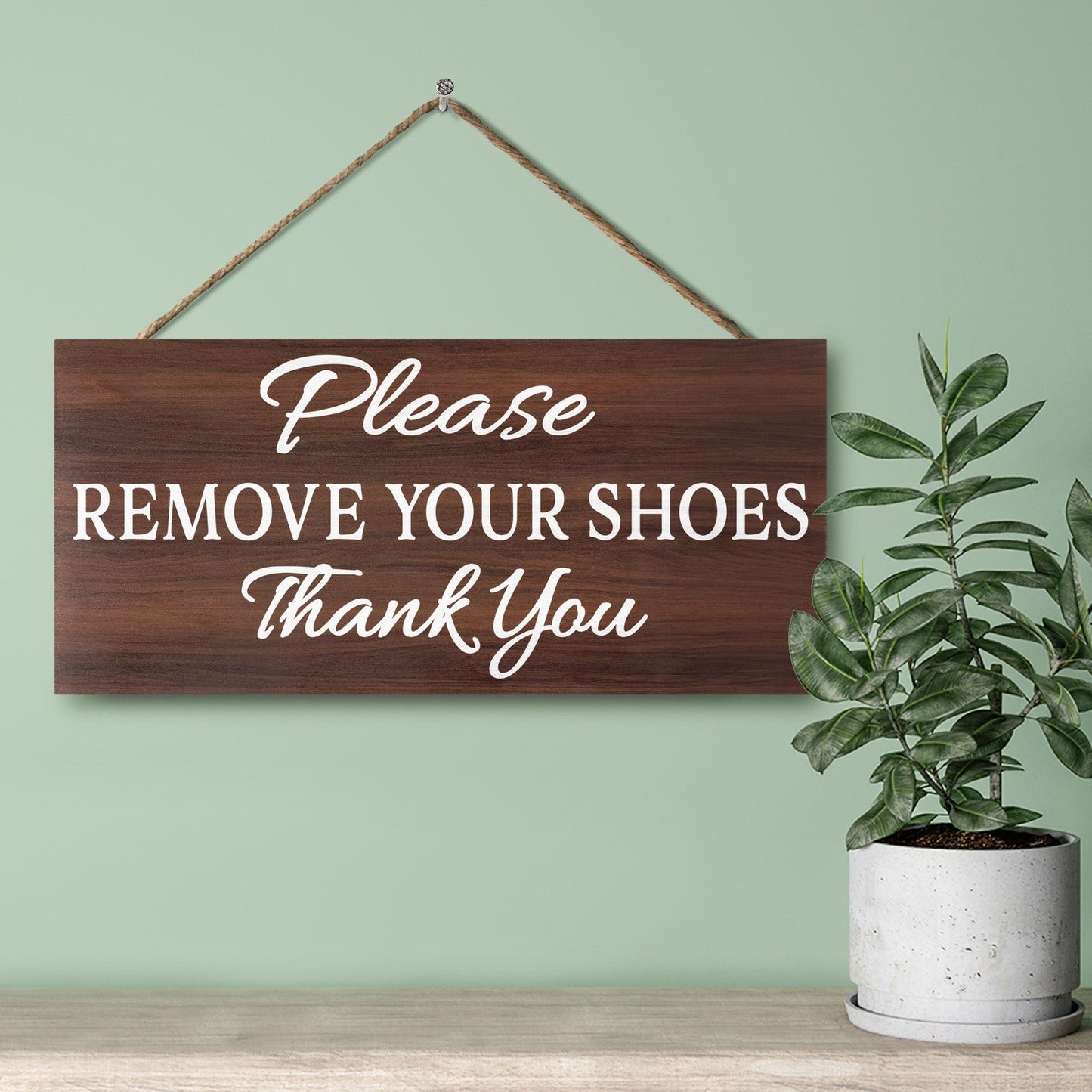 Please Remove Your Shoes Wood Sign, Front Door Sign or Mudroom