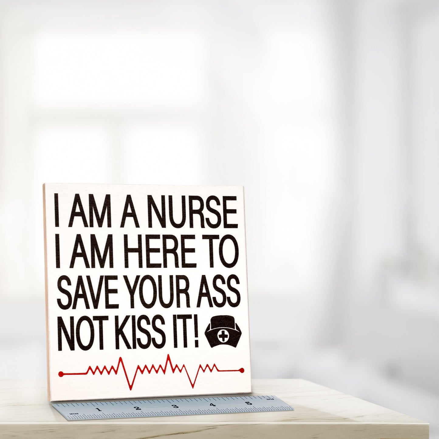 JennyGems Nurse Gifts for Women, Funny Nurse Plaque, Nurse Appreciation (White)