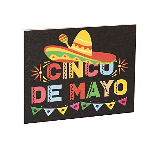 Cinco de Mayo Wood Sign: Fiesta Party Decor