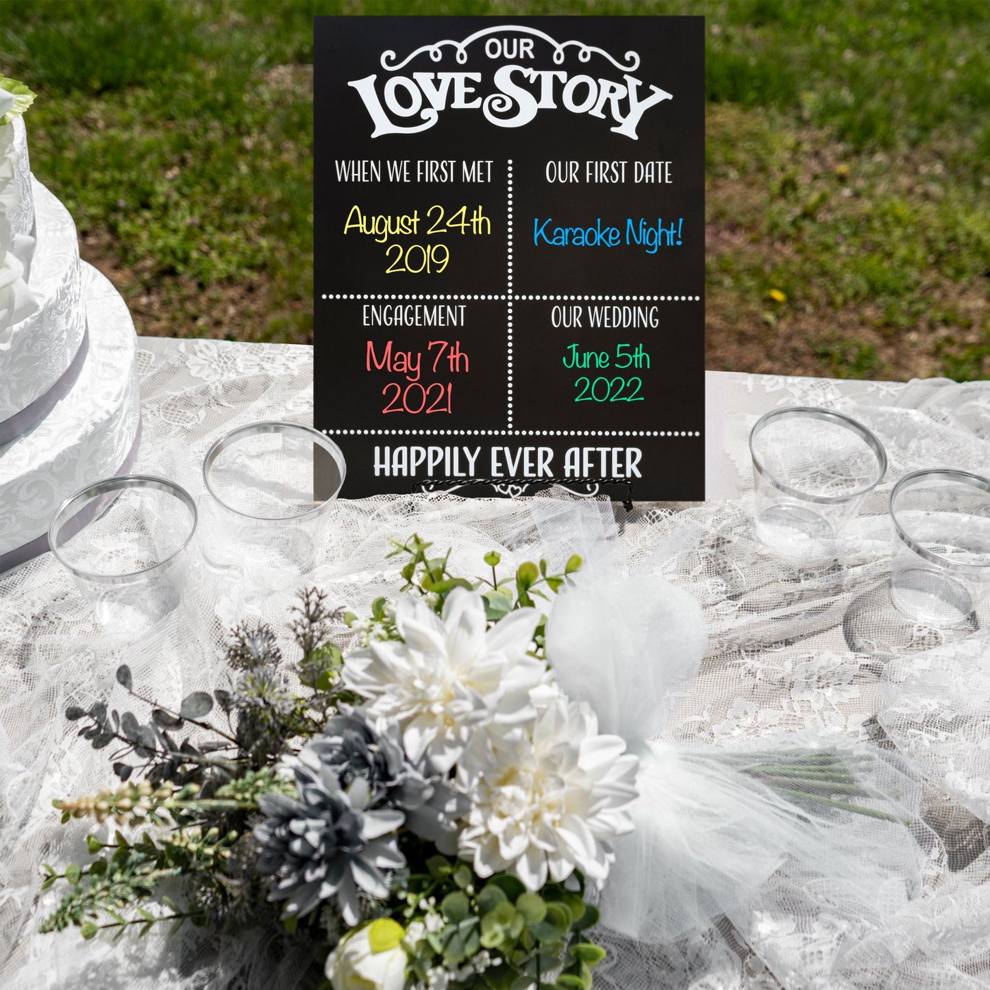 Our Love Story Chalkboard