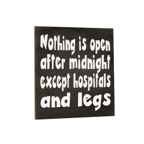 Funny Fridge Magnet: Sarcastic "Nothing is Open After Midnight" Wooden Magnet