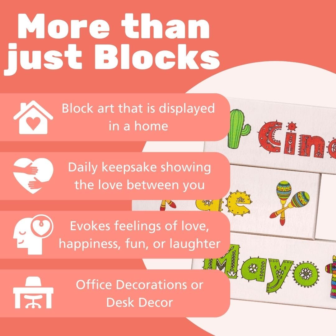 Cinco De Mayo 3pc Wooden Signs Set, Cinco de Mayo Decor, Tiered Tray Signs, American Made