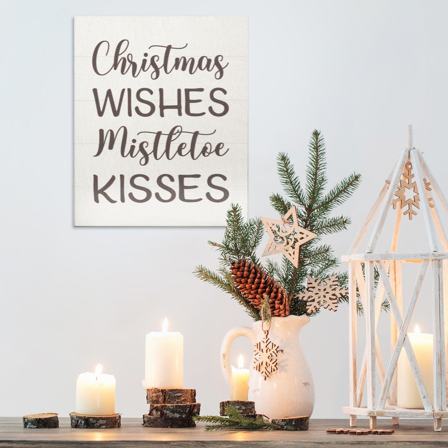 JennyGems Christmas Wishes Mistletoe Kisses, Christmas Decorations, Winter Decor