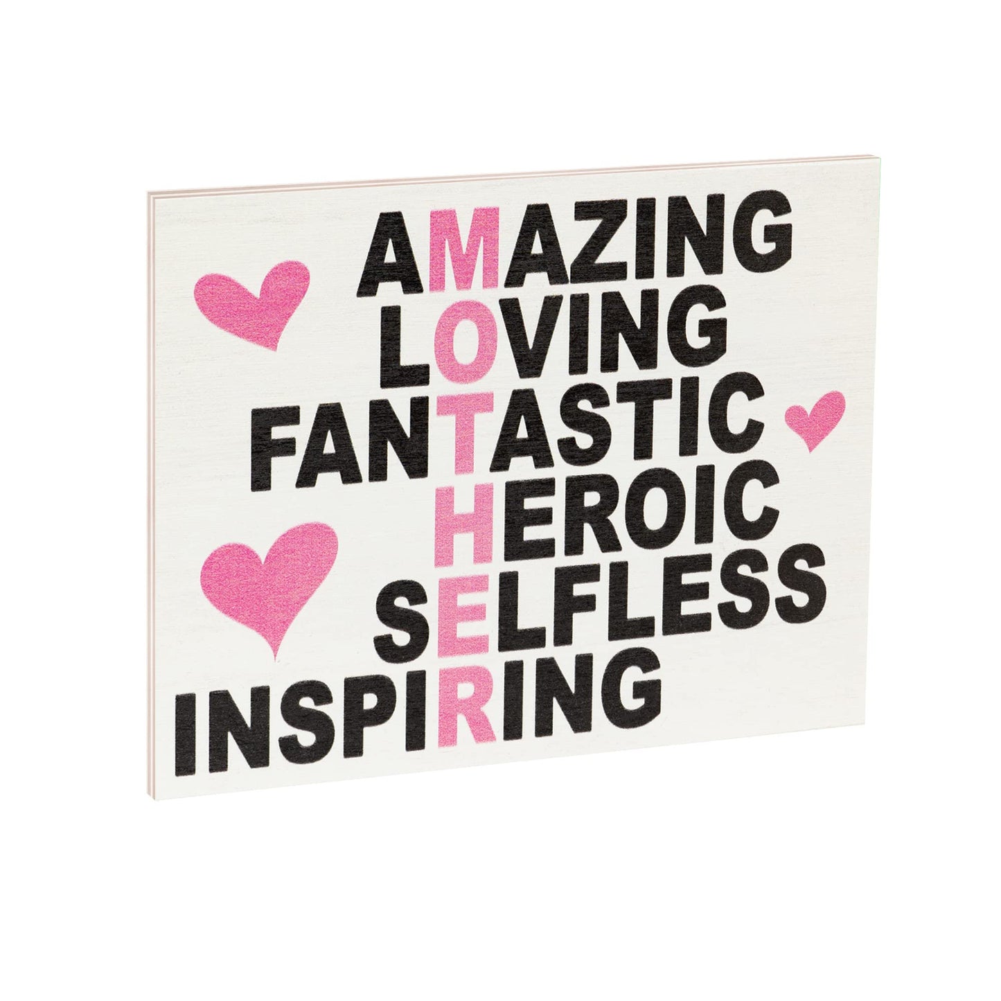 JennyGems Mom Gifts From Daughters, Mother Amazing Loving Inspiring Wooden Sign, Mothers Day Gifts for Mom, Made in USA