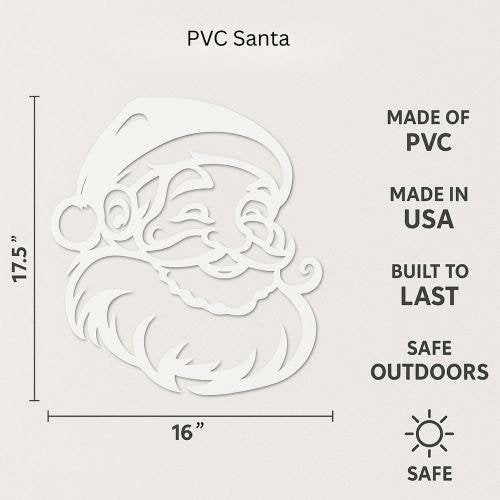 Handmade Santa Claus Christmas Decoration: Weatherproof PVC Wall Hanging