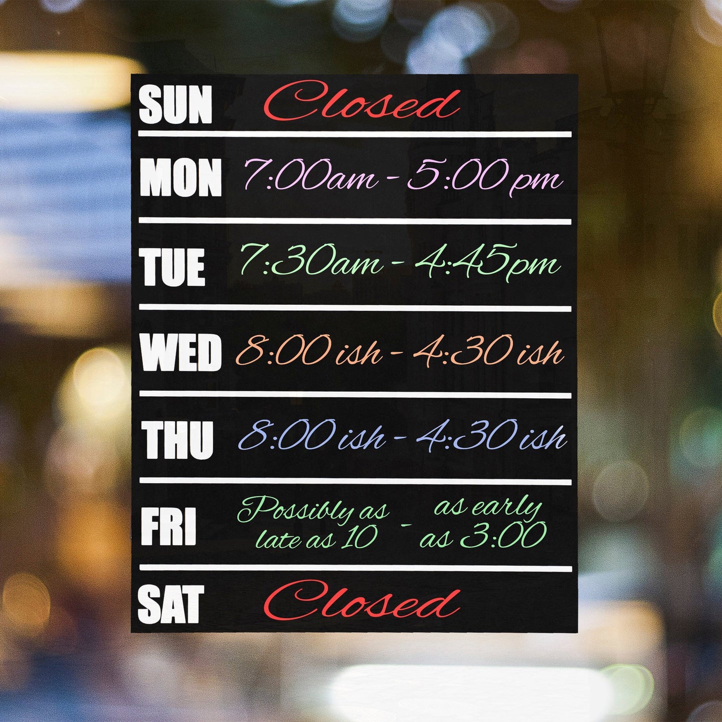 Menu Chalkboard Sign, Weekly Meal Planner Menu Board