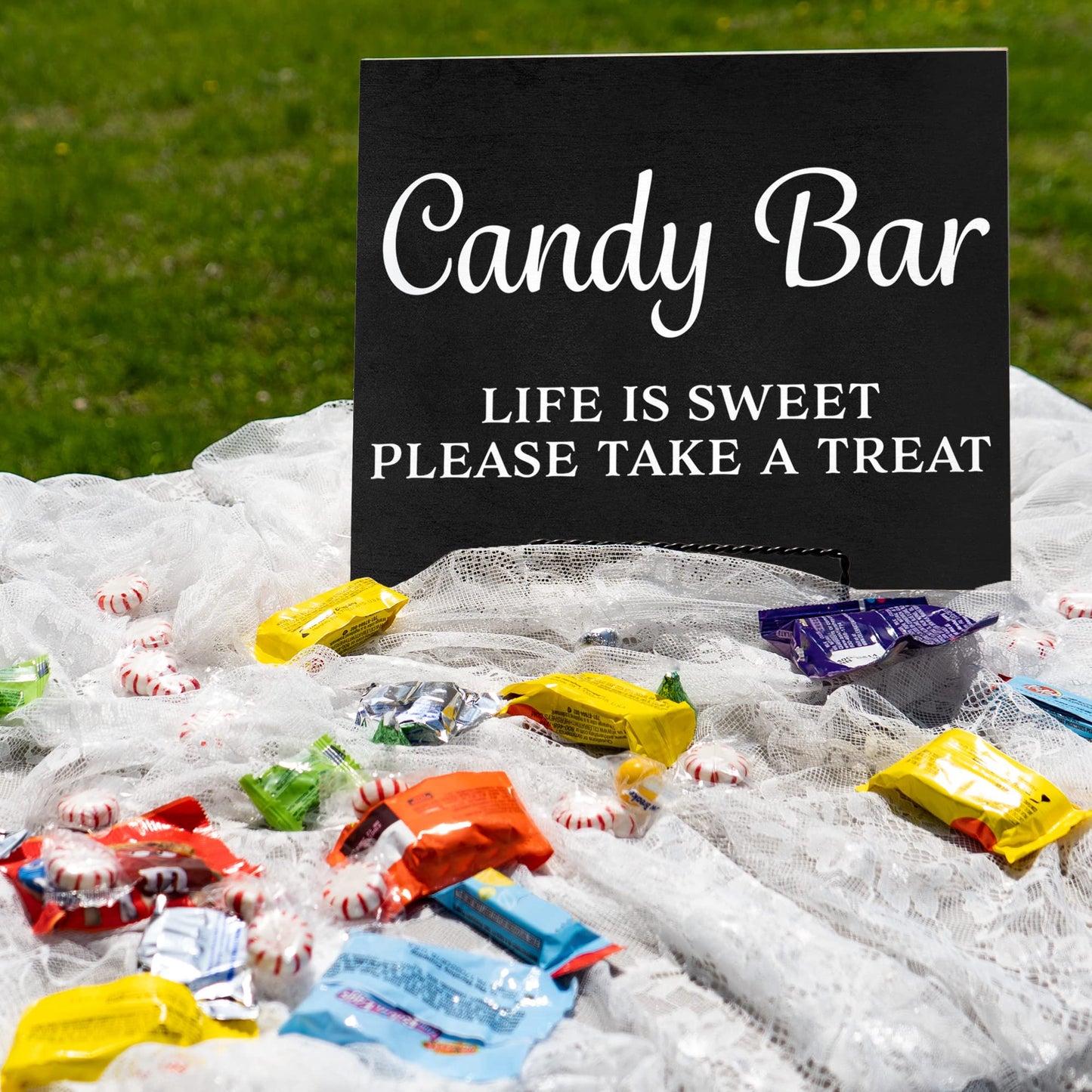 Candy Buffet Sign, Wedding and Event Decor, Black