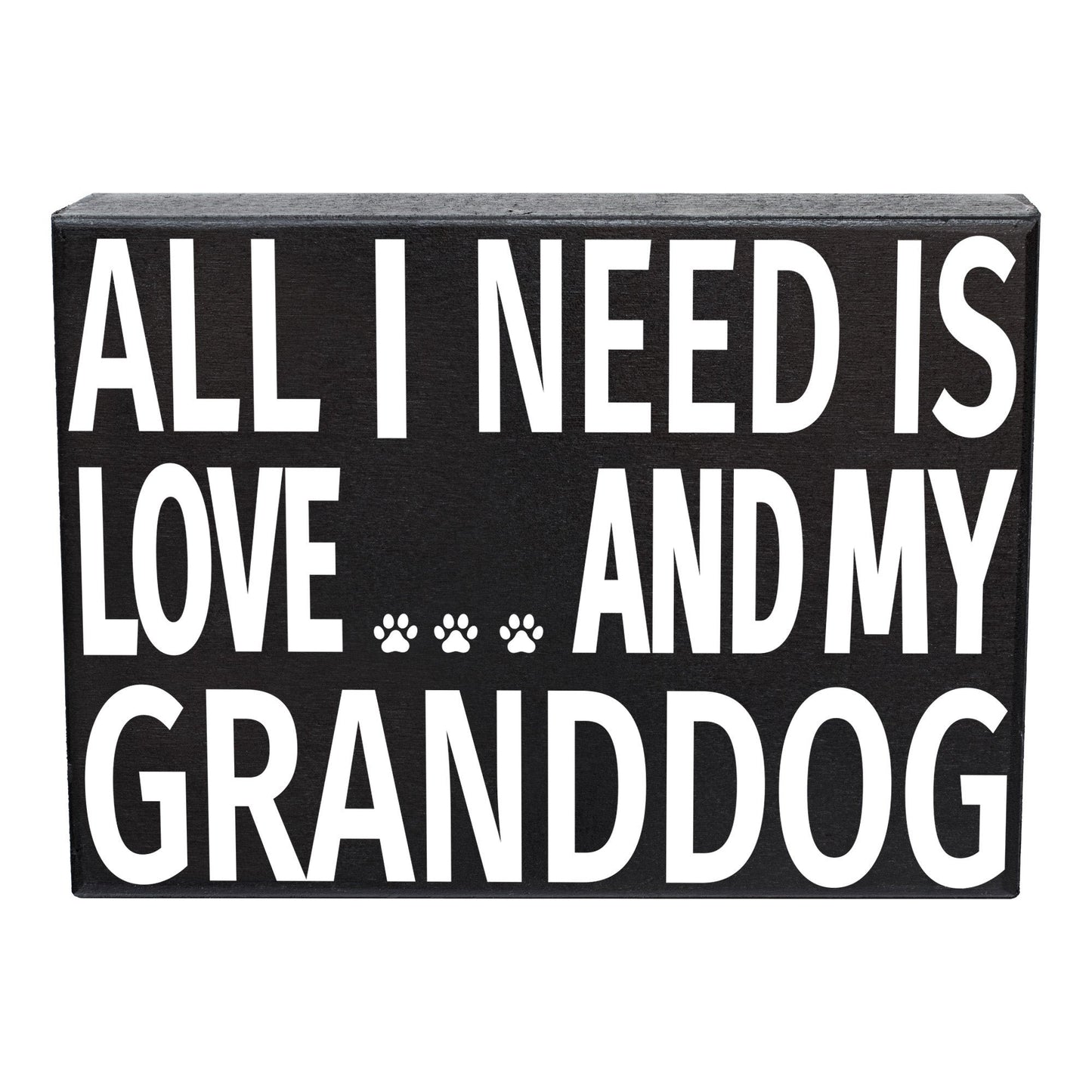 JennyGems Granddog Gifts, Dog Grandma Gifts, All I Need Is Love and My Granddog Wooden Sign, Grandpa Gifts, Grandparents Day, Made in USA