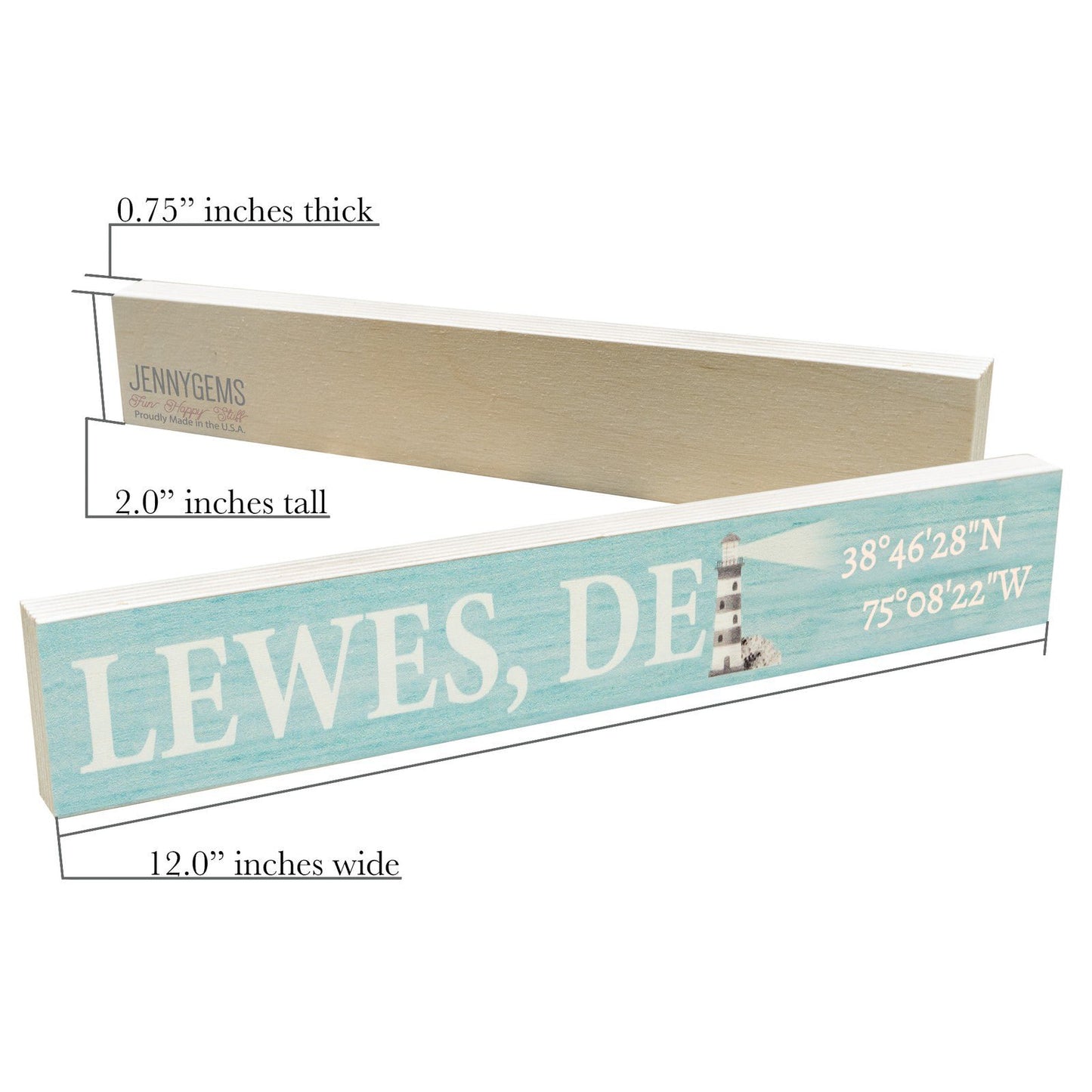 JennyGems Delaware Gifts, Delaware Souvenirs, Lewes Lighthouse Footer