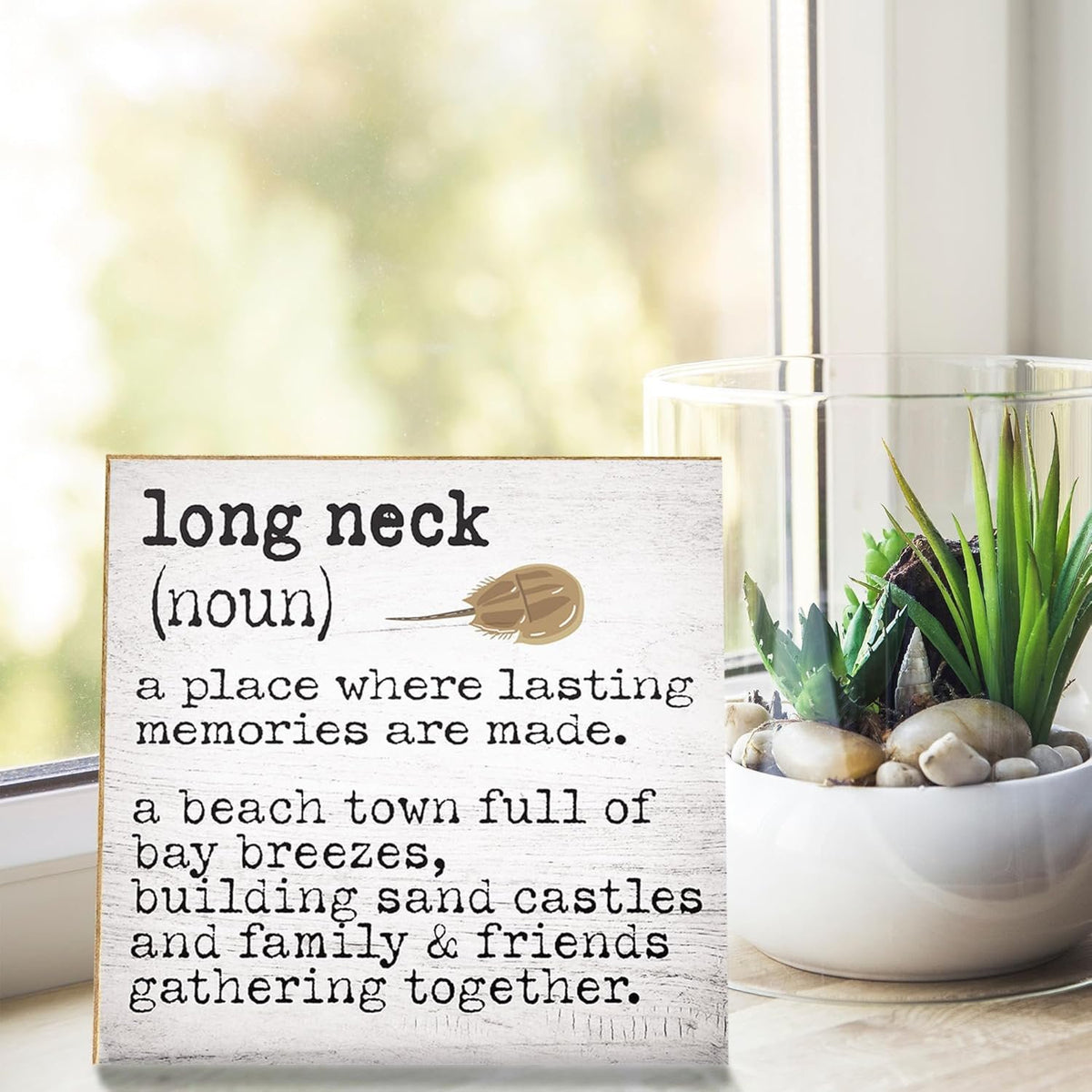 JennyGems Long Neck Delaware Gifts and Souvenirs, Delaware Sign, Beach Decor, Made in USA