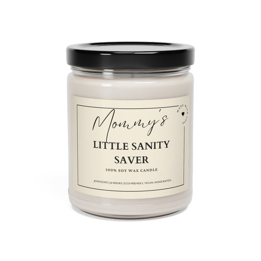 New Mom Gift Candle – ‘Mommy’s Little Sanity Saver’ | Funny Baby Shower Gift for New Moms, Postpartum Care, and Mom-to-Be Present