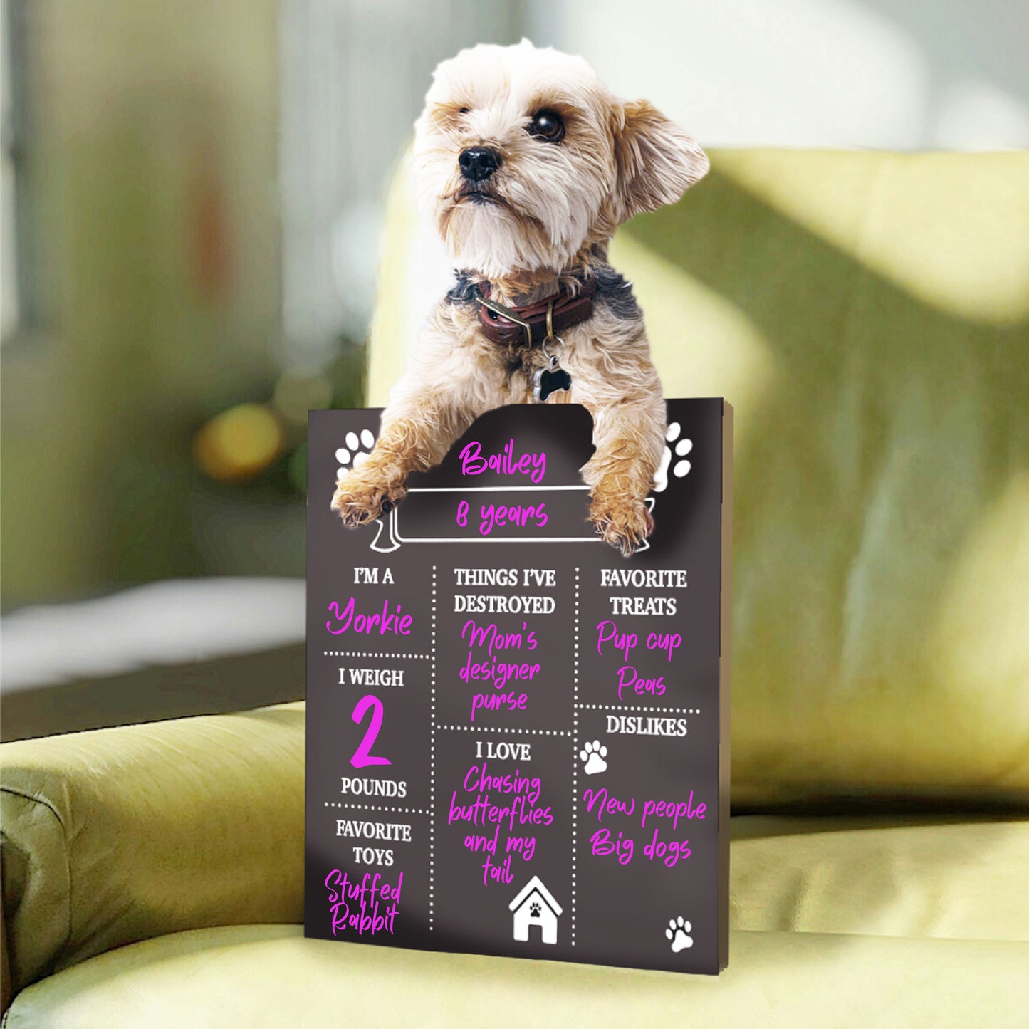 Dog Milestone Chalkboard Sign