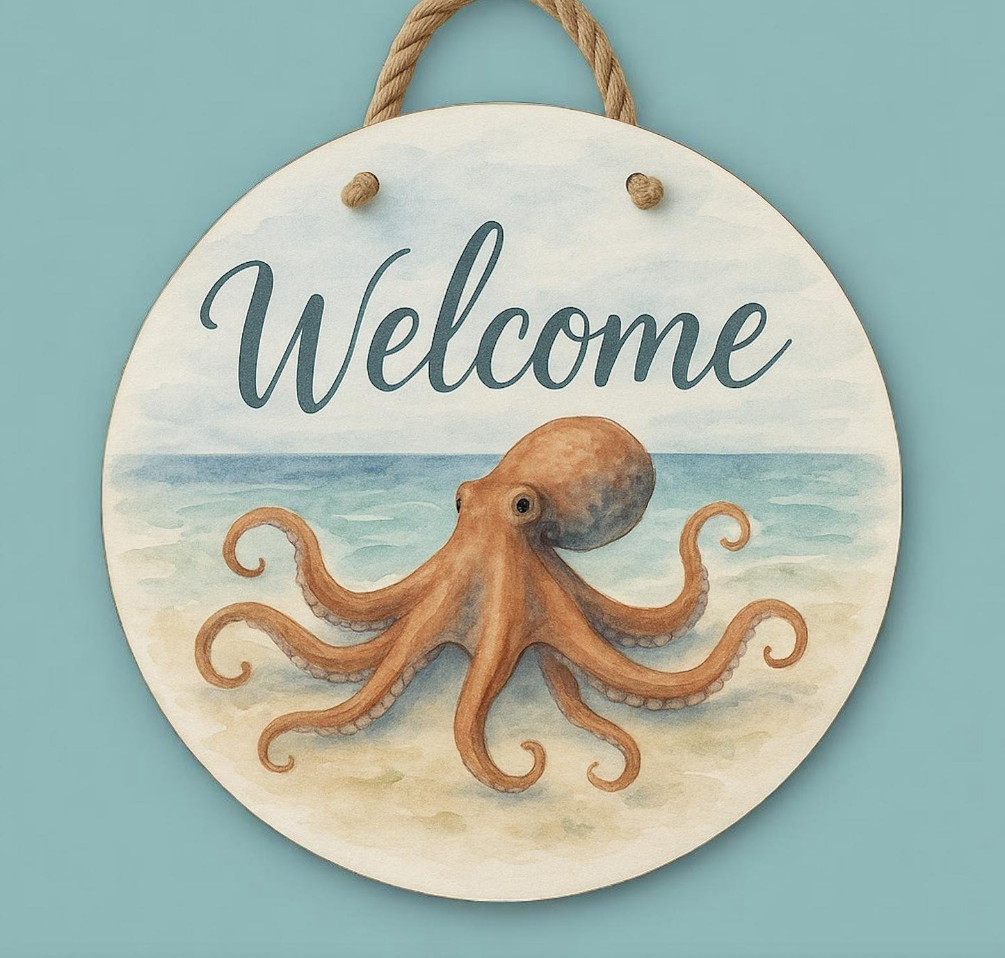 Octopus Welcome Door Hanger – 16" Round