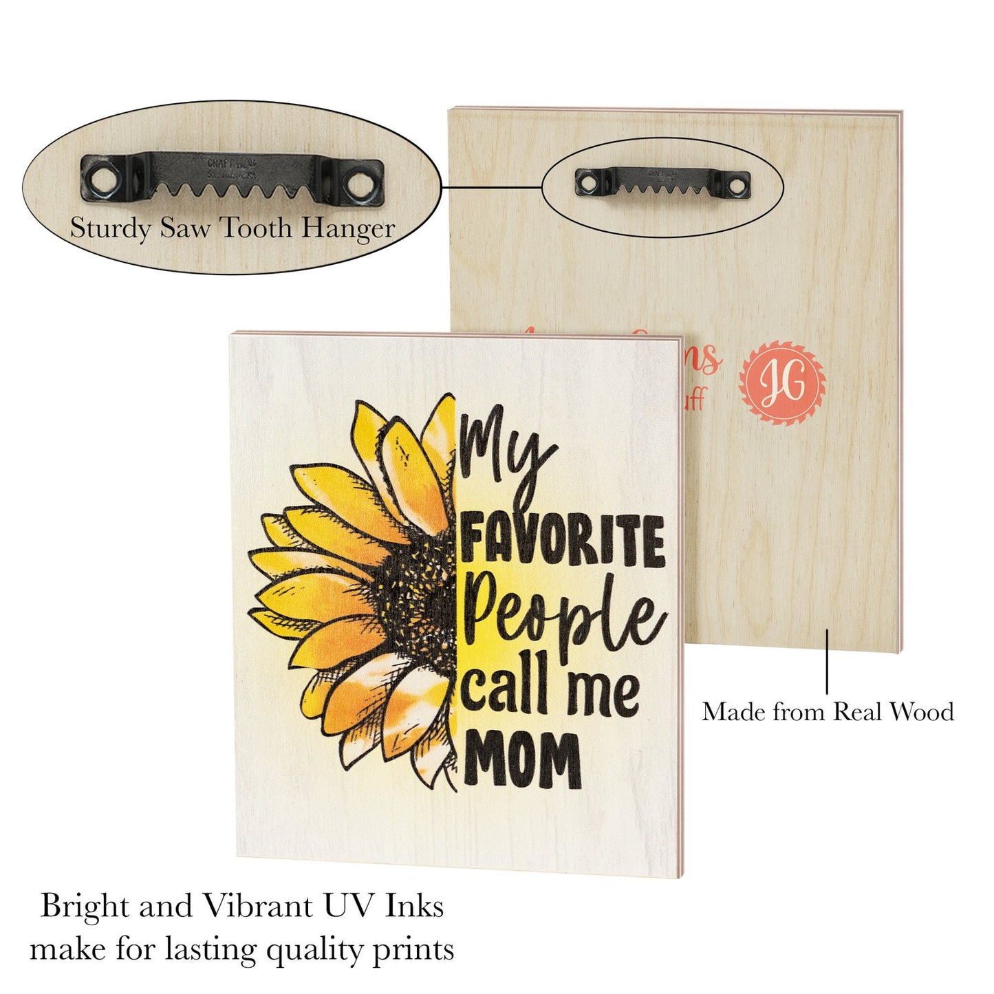JennyGems Mom Gifts, My Favorite People Call Me Mom Sign, Mothers Day Gifts
