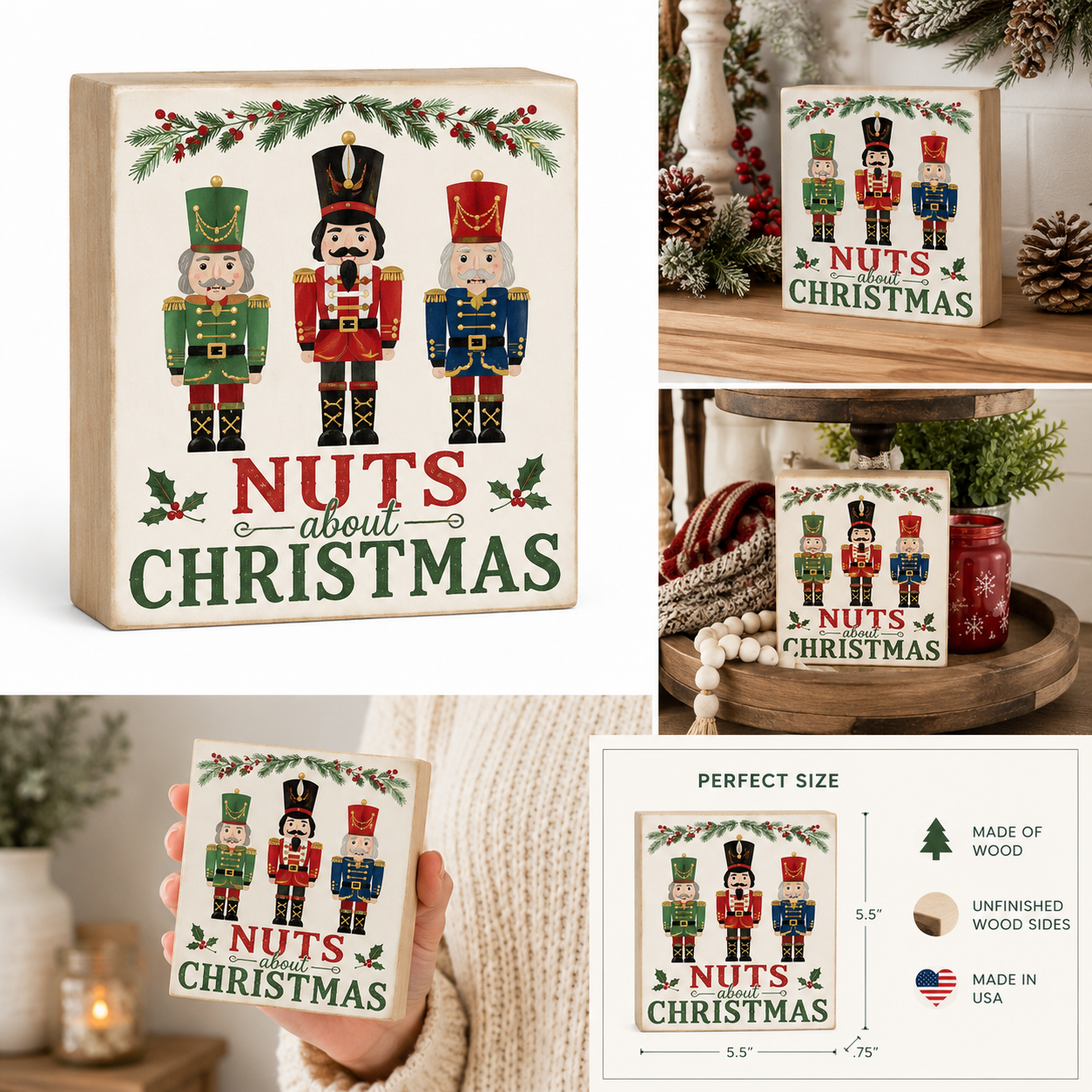 Nutcracker Wood Sign, Christmas