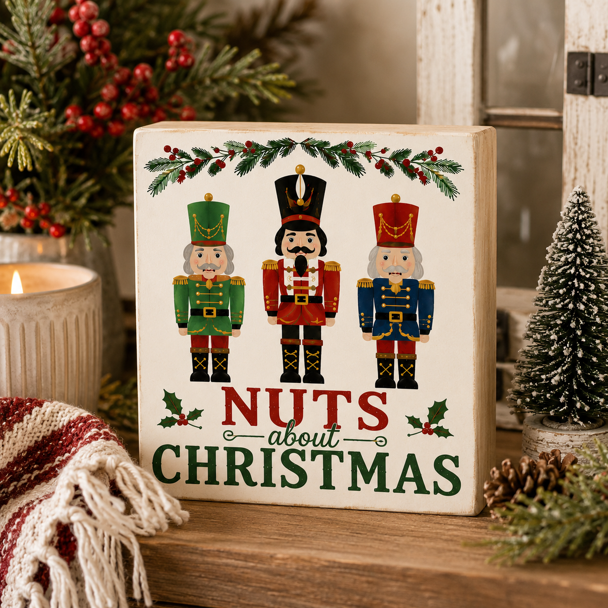 Nutcracker Wood Sign, Christmas