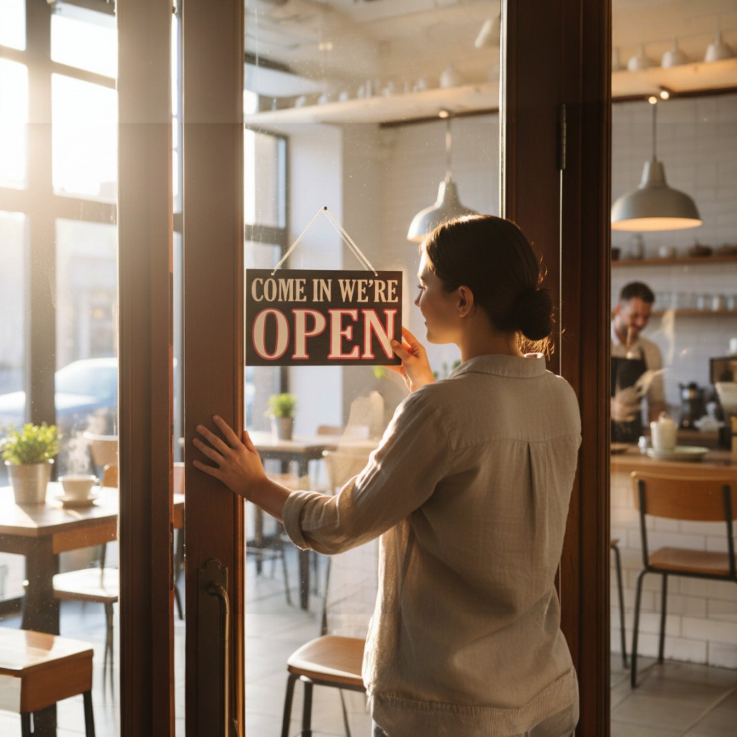 Open and Closed Sign for Business, Reversible