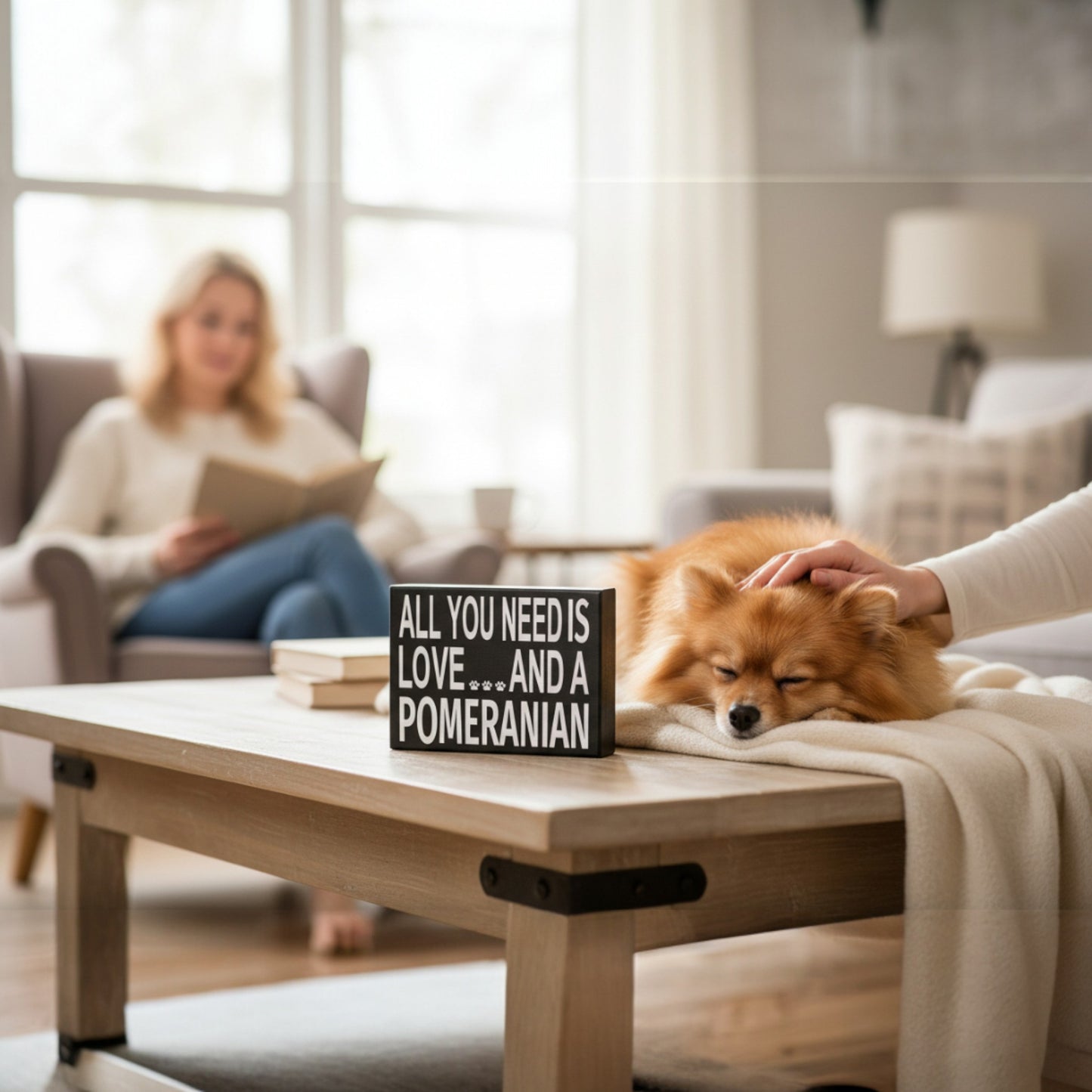 All You Need Is Love And A Pomeranian Sign and Gift