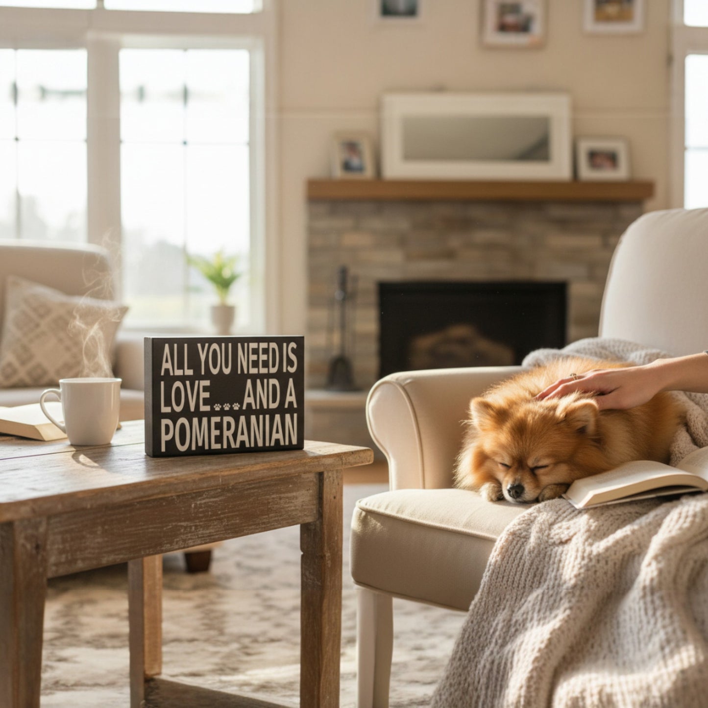 All You Need Is Love And A Pomeranian Sign and Gift
