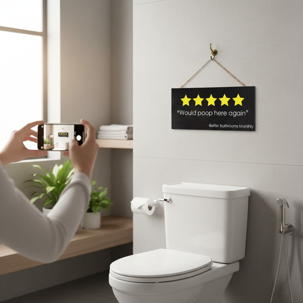 Would Poop Here Again, Funny Bathroom Sign