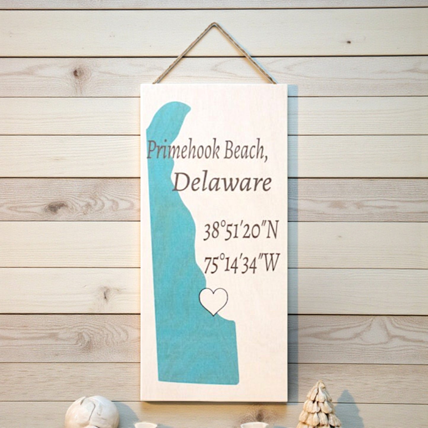 Primehook Beach, Delaware Wooden Sign