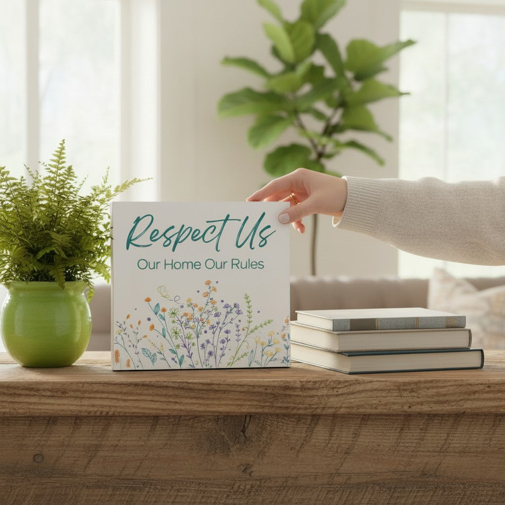 Respect Us Our House Our Rules, House Rules Sign for Rental Properties, Vacation Home Signs