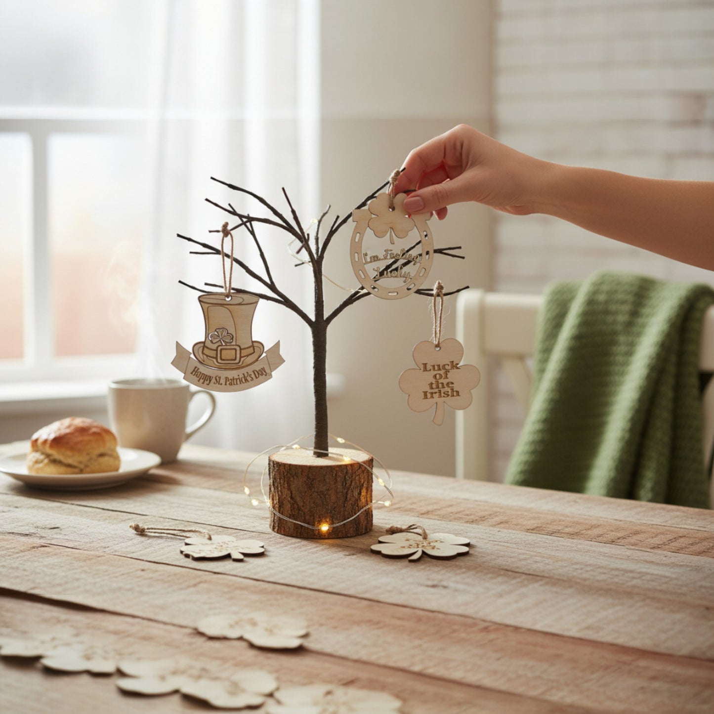 St. Patrick's Day Wooden Ornament Set