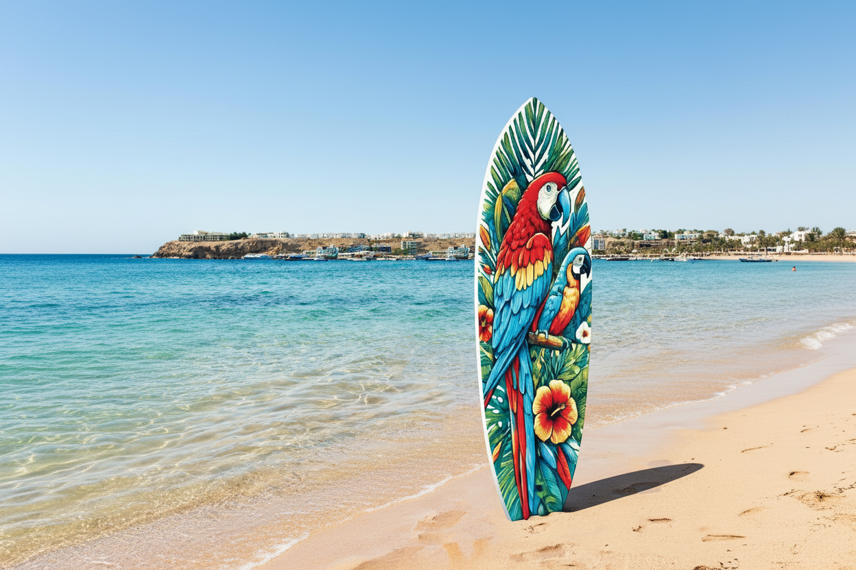 Wide parrot surfboard hero banner